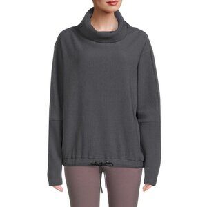 Varley women's small iron gate grey Charles ribbed turtle neck sweater oversized